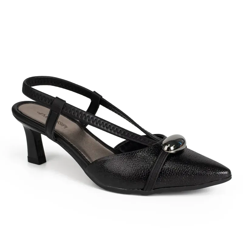 Scarpin Mississipi de Salto Alto Preto 40