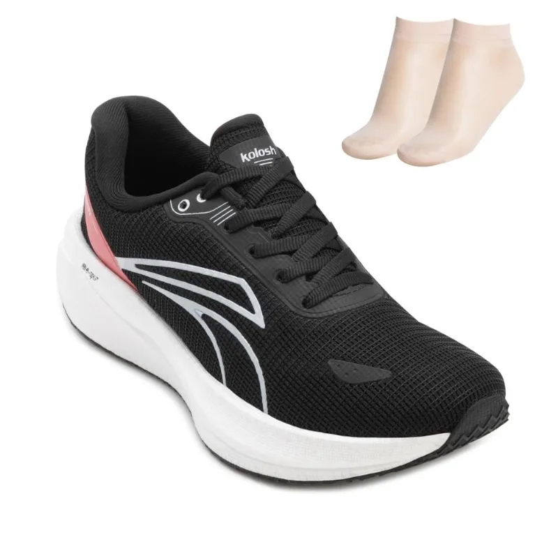 Tênis Kolosh PR Esportivo e Meia KL26-E0602 39 / Preto/Rosê