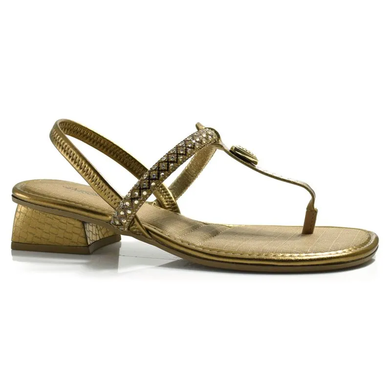 Sandália Feminina Mississipi Dourado MF342 35