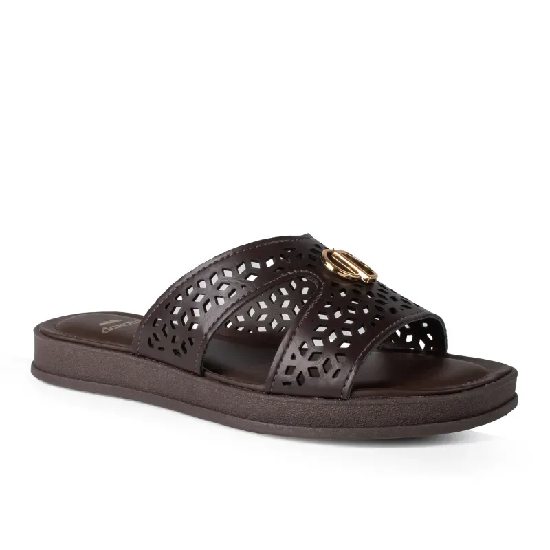 Slide Dakota Flatform Marrom 35