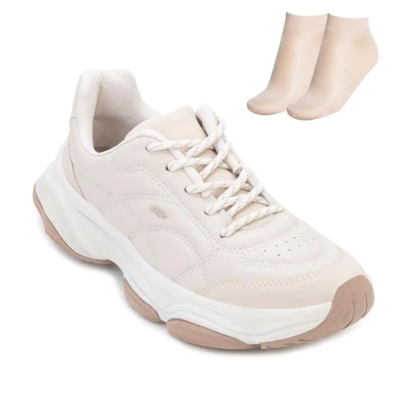 Tênis Dakota C Casual e Meia DT25-D0732 38 / Creme