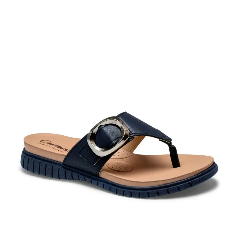 Chinelo Campesí Anabela Azul Marinho 35