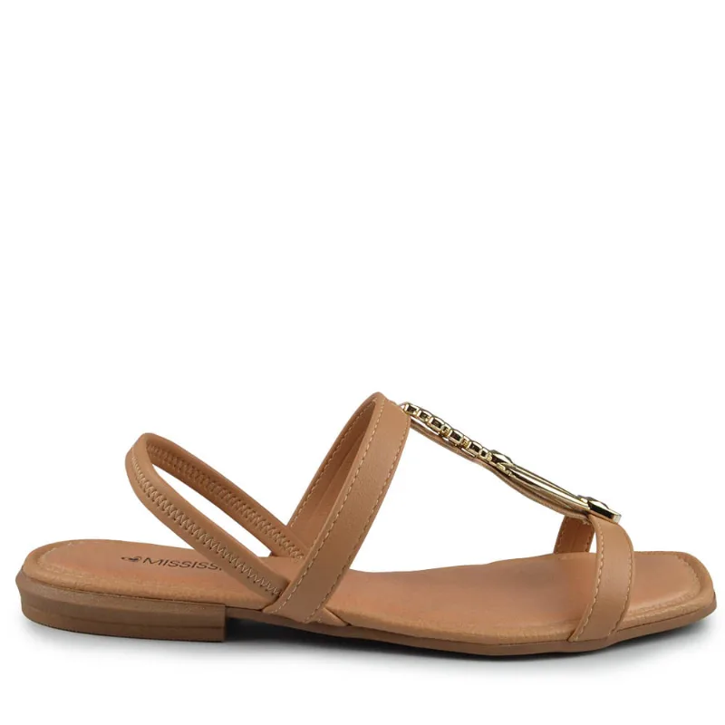 Sandália Rasteira Mississipi Feminina MF311 002 RIVES MEL 36