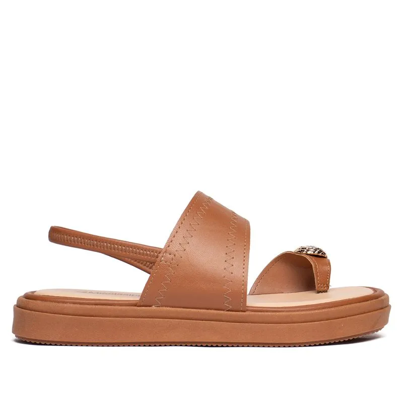 Sandália Feminina Mississipi Napa Flatform Caramelo - 38