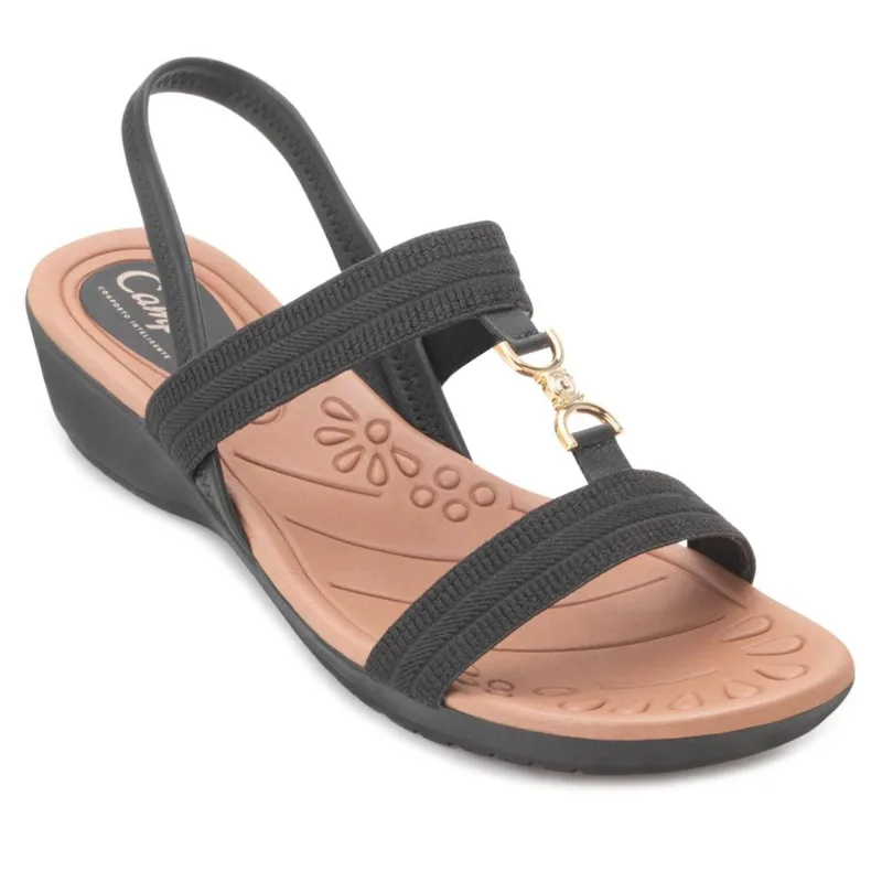 Sandália Anabela Campesi P-N CP25-CE231 40 / Preto/Nude