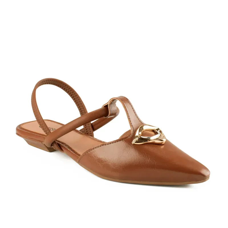 Sapato Mississipi de Salto Baixo Caramelo 40