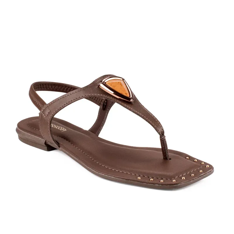 Sandália Mississipi Rasteira Marrom 37