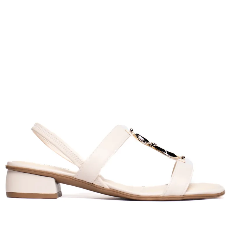Sandália Feminina Mississipi Salto Bloco Off White - 36