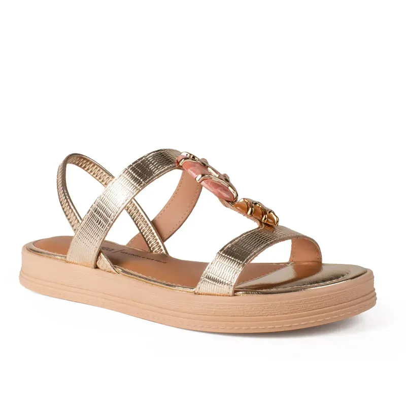 Sandália Dakota Flatform Metalizada 33