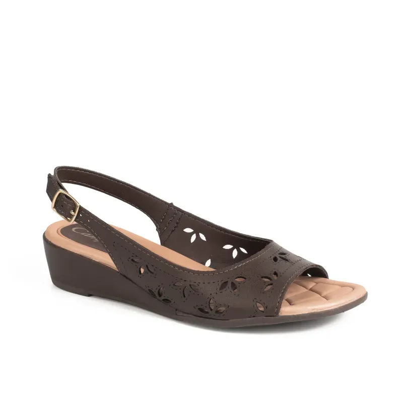 Sandália Campesí Anabela Marrom 38