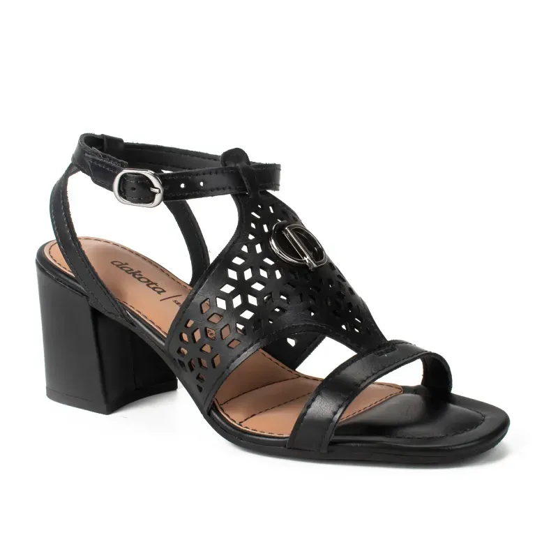 Sandália Dakota de Salto Bloco Preta 37