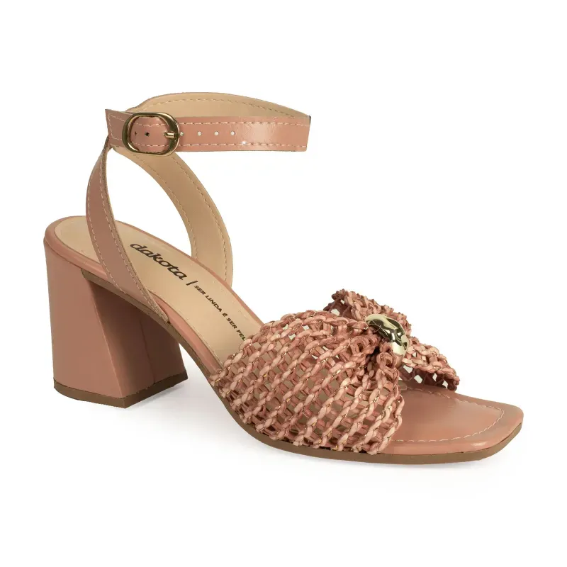 Sandália Dakota de Salto Bloco Rosa 37