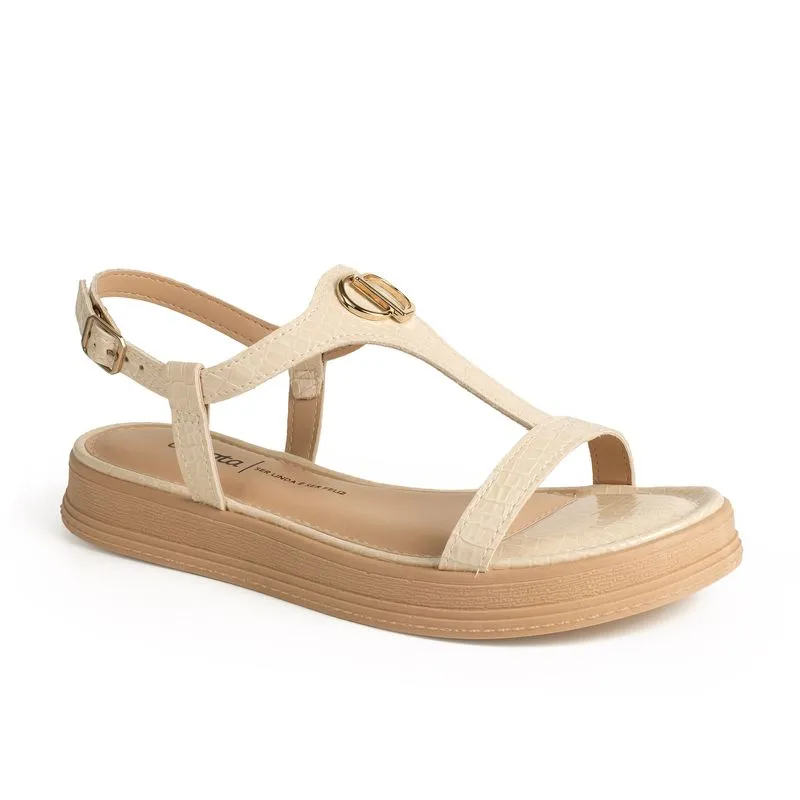 Sandália Dakota Flatform Bege 39