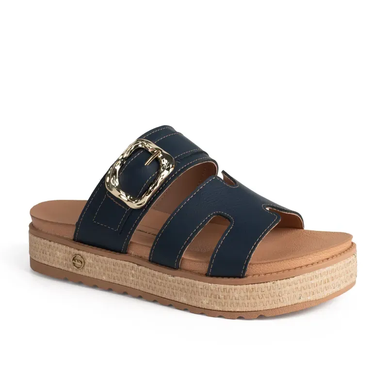 Slide Dakota Flatform Azul Marinho 39