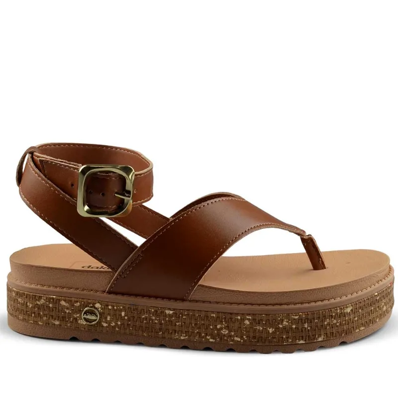 Sandália FlatForm Dakota Feminina Y9472 002 MORINO CARAMELO 34