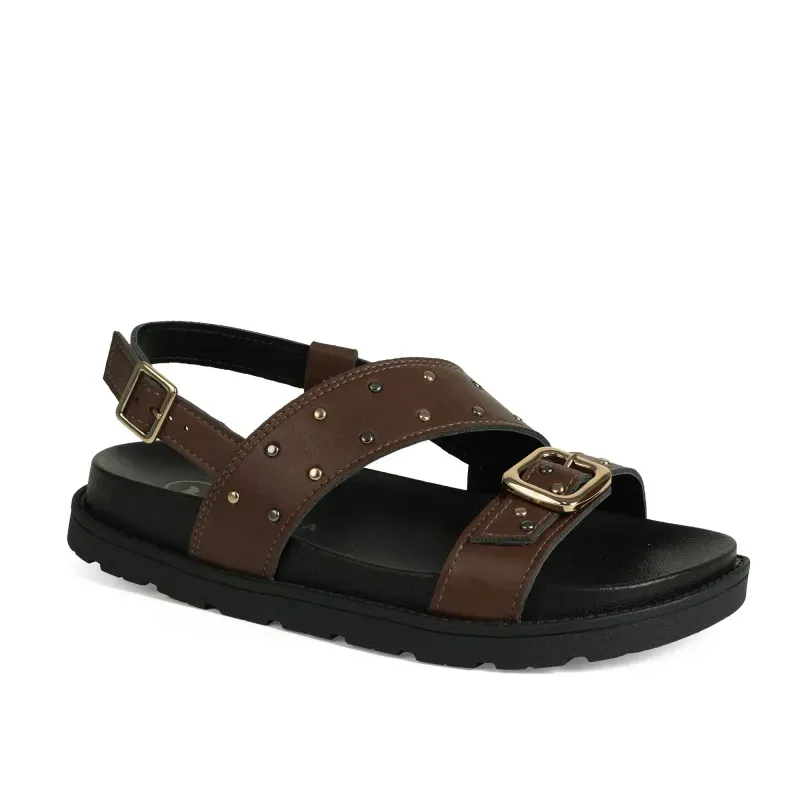 Sandália Tanara Flatform Marrom 37