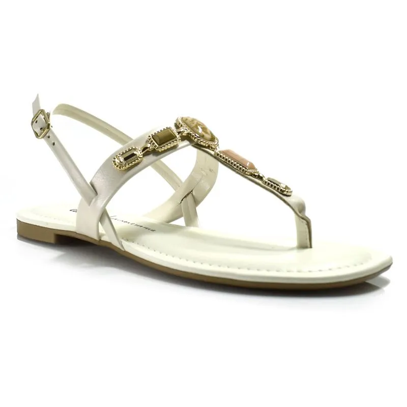Sandália Rasteira Feminina Dakota Off White Y9571 40