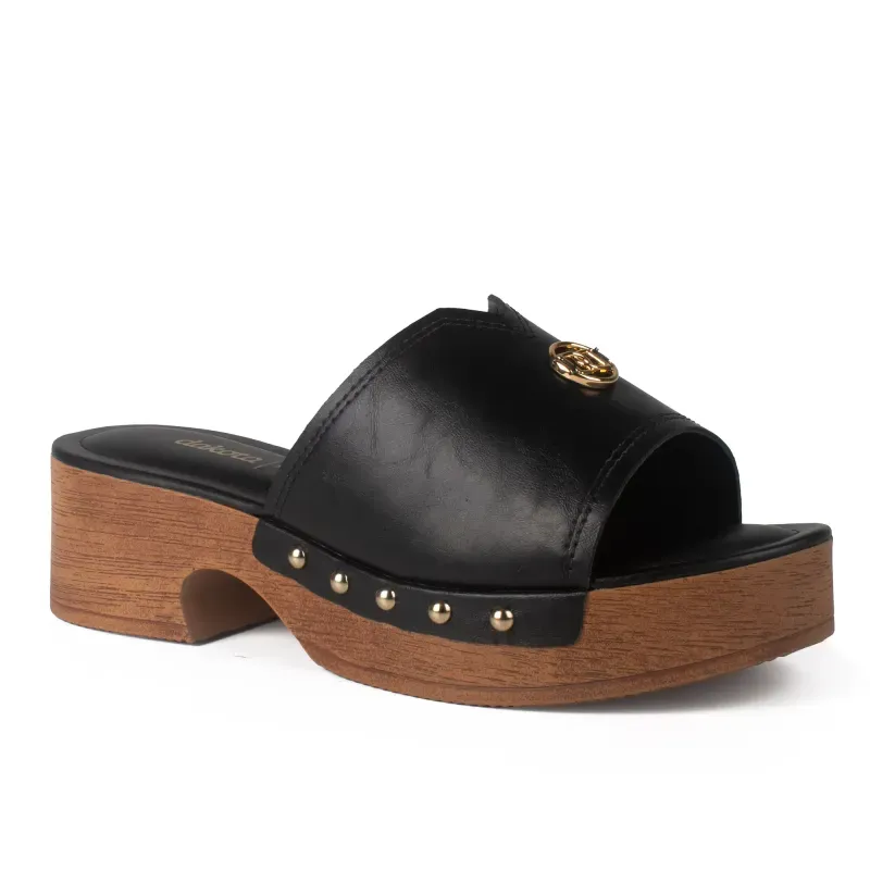 Tamanco Dakota Anabela Preto 33