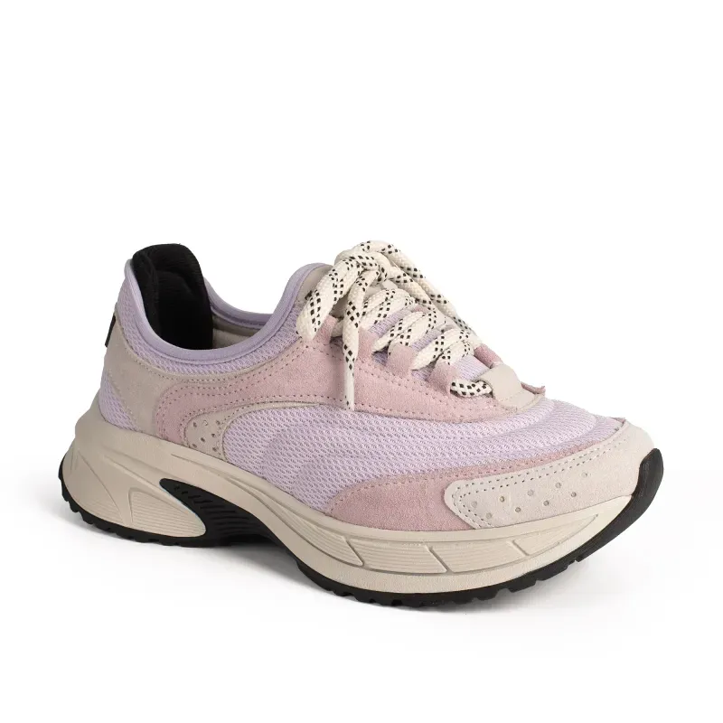 Dad Sneaker Tanara em Couro Lilás 34
