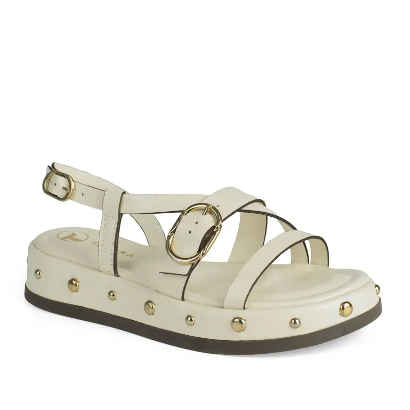 Sandália Tanara Flatform Bege 38