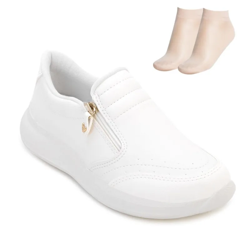 Tênis Slip On Mississipi B e Meia MS25-MF603 38 / Branco