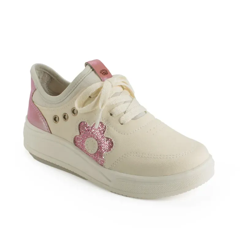Tênis Pink Cats Infantil Casual Bege 34
