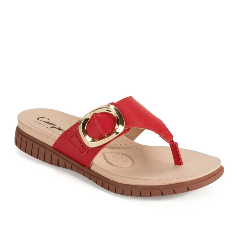 Chinelo Campesí Anabela Vermelho 34