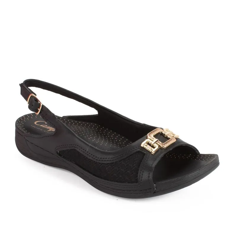 Sandália Campesí Slingback Preta 42