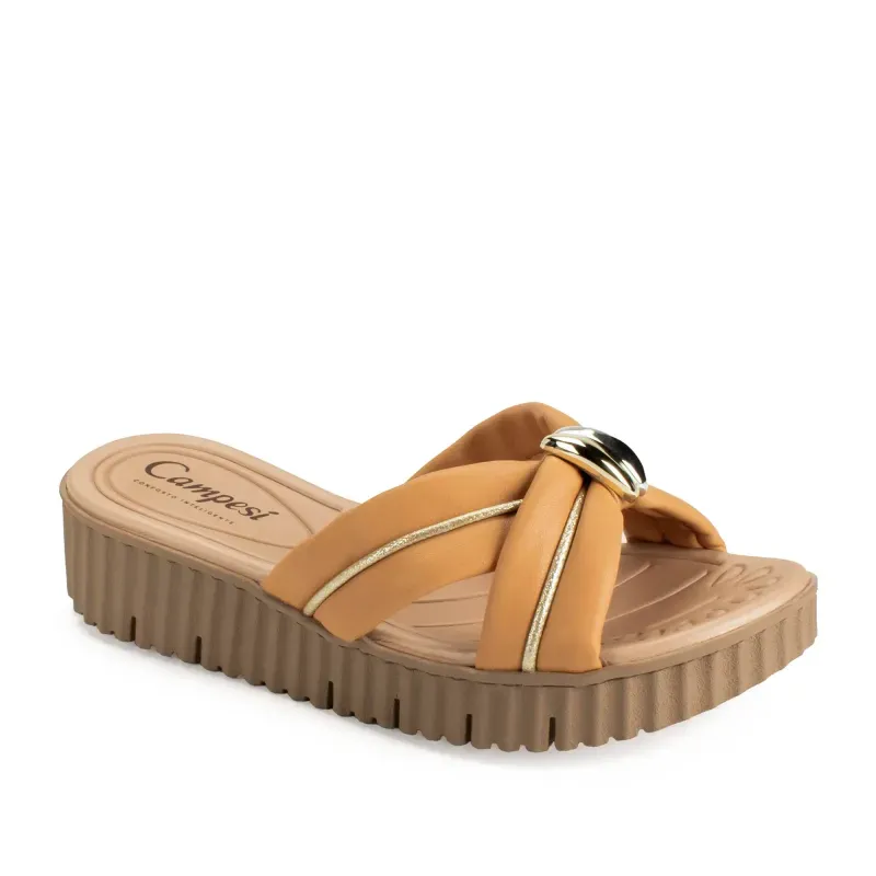 Tamanco Campesí Flatform Caramelo 40