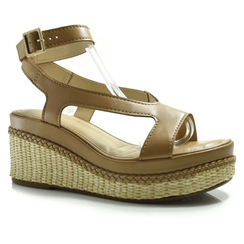 Sandália Feminina Anabela Tanara Marrom T9292 39