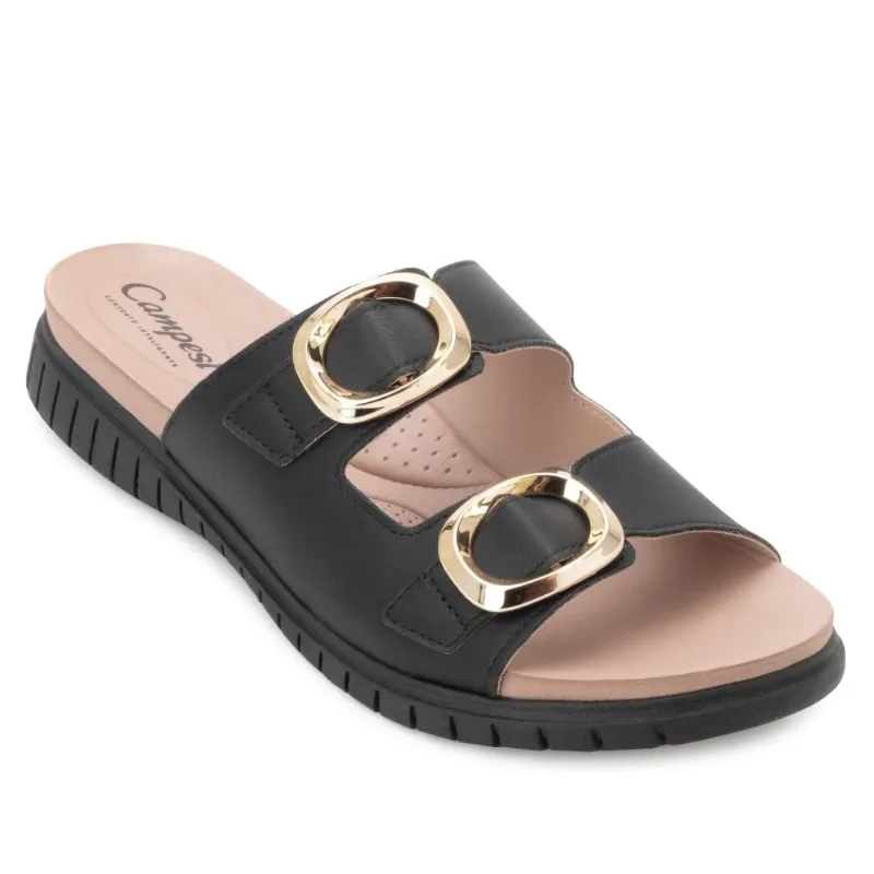 Chinelo Flatform Campesi P-N CP25-CP882 40 / Preto/Nude