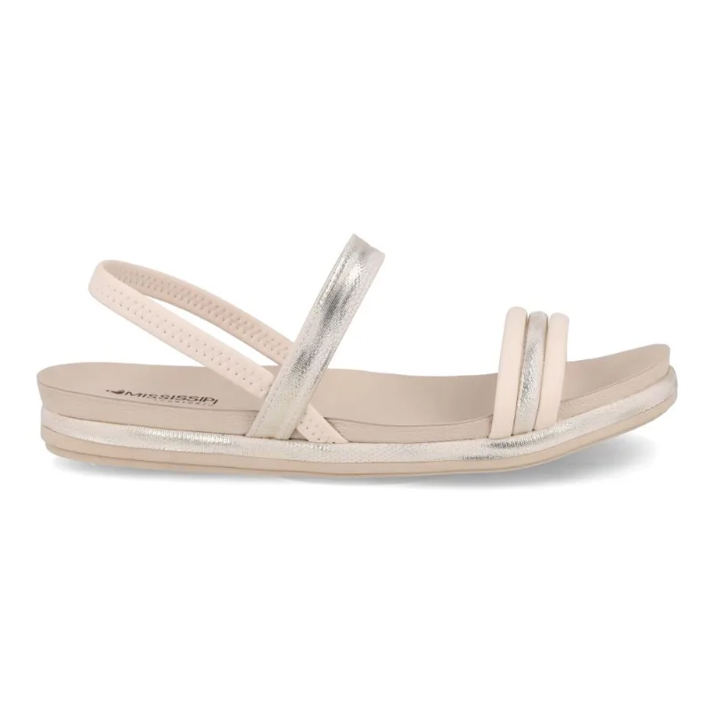 Sandália Papete Mississipi Rives Feminina Nude RIVES LATTE(S),SANTINI CHAMPAGNE(S) - 36