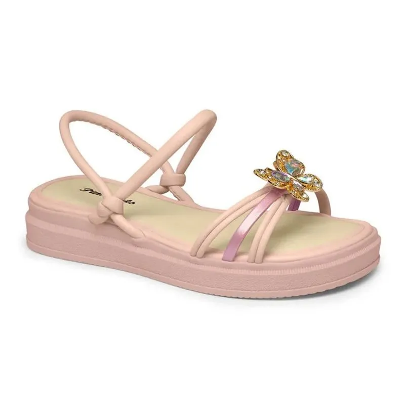 Sandália Pink Cats Borboleta Infantil Rosa 28