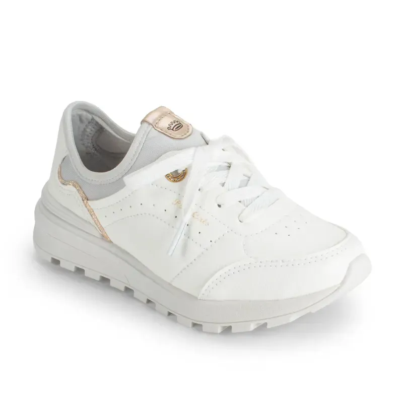 Tênis Pink Cats Infantil Jogging Branco 36