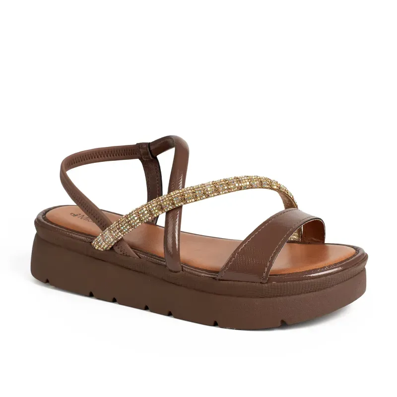 Sandália Mississipi Flatform Marrom 36