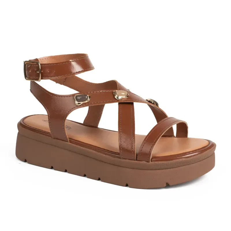 Sandália Mississipi Flatform Caramelo 39