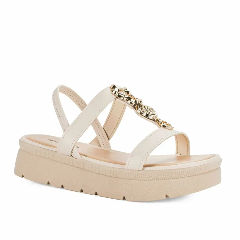 Sandália Mississipi Flatform Bege 35