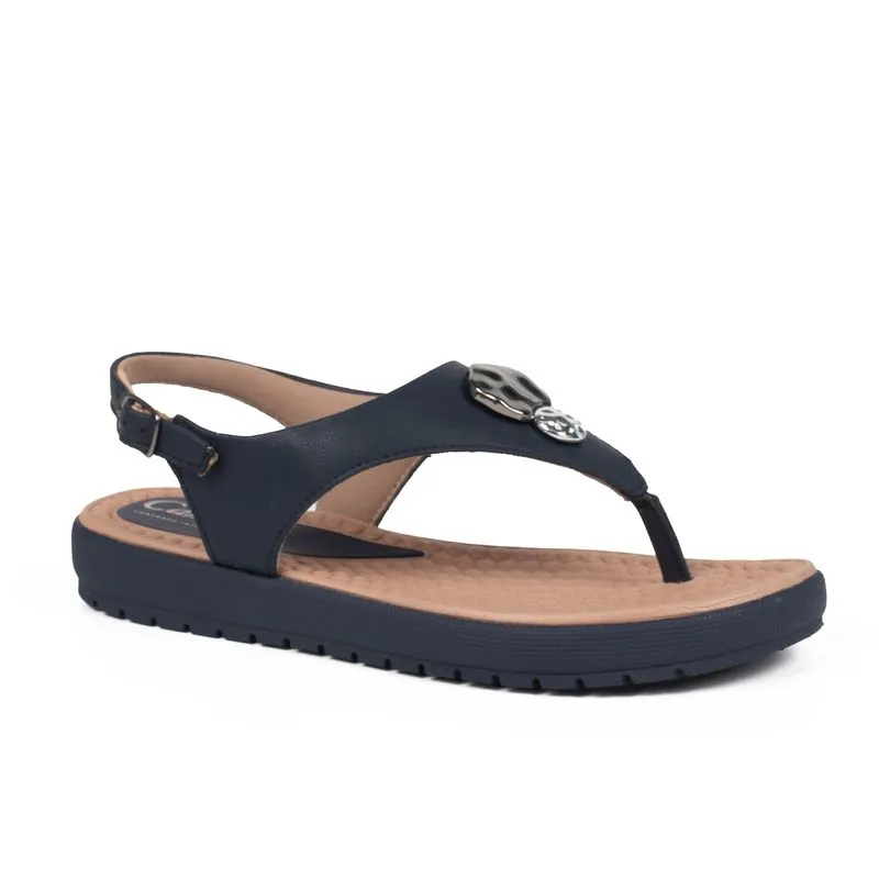 Sandália Campesí Flatform Azul Marinho 34