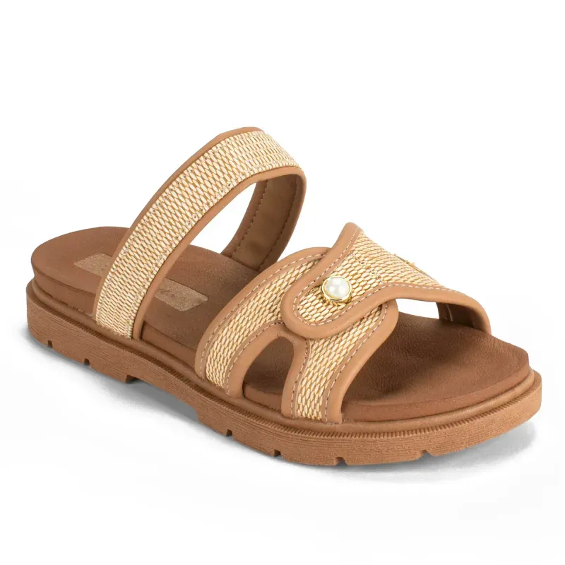 Slide Pink Cats Infantil Flatform Caramelo 32