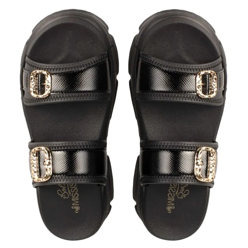 Chinelo Slide Feminino Mississipi Flatform Napa Preto - 39