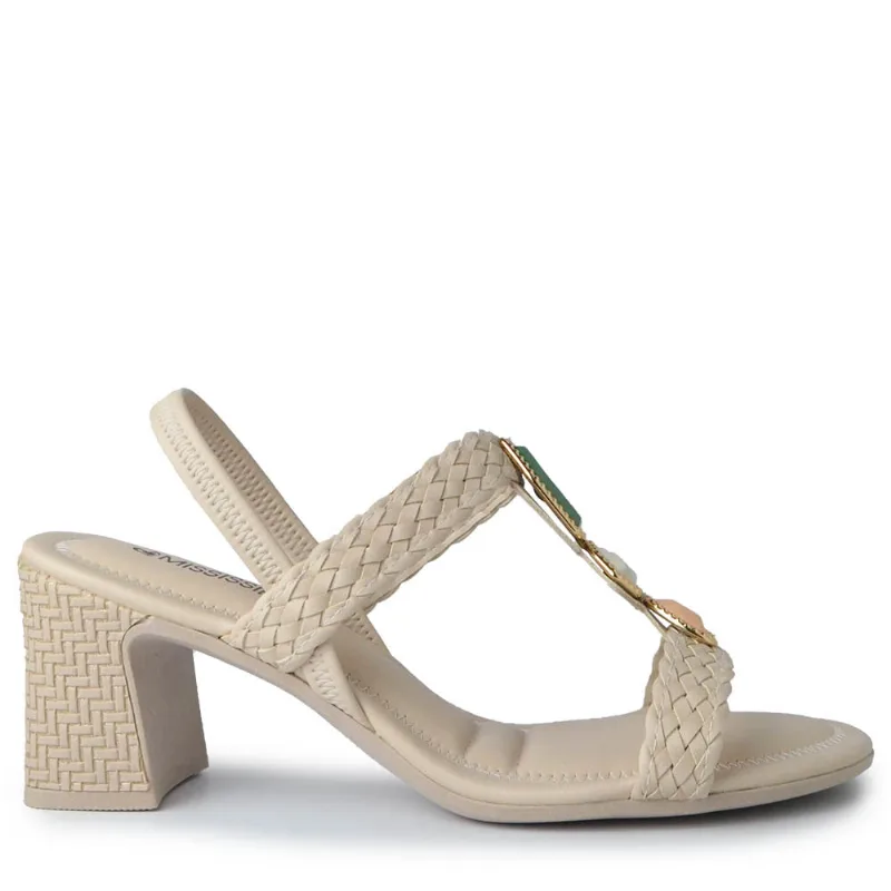 Sandália Mississipi de Salto Bloco Feminina JO482 004 MIARA COTTON 37