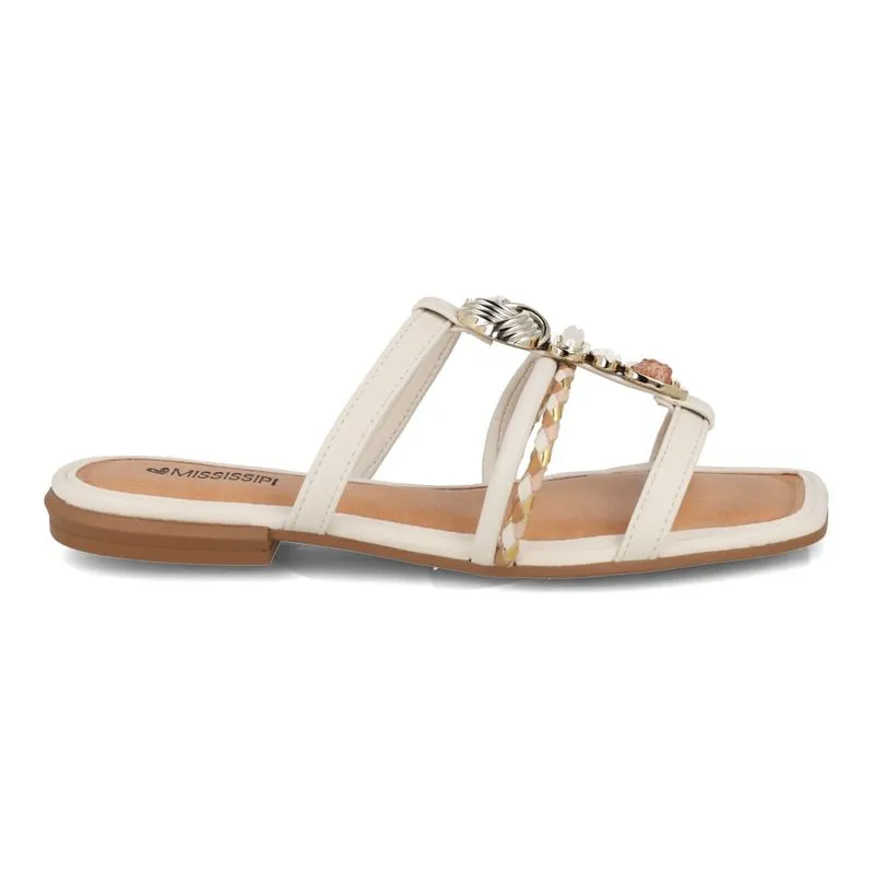 Rasteira Mississipi Antiderrapante Feminina Off White 37