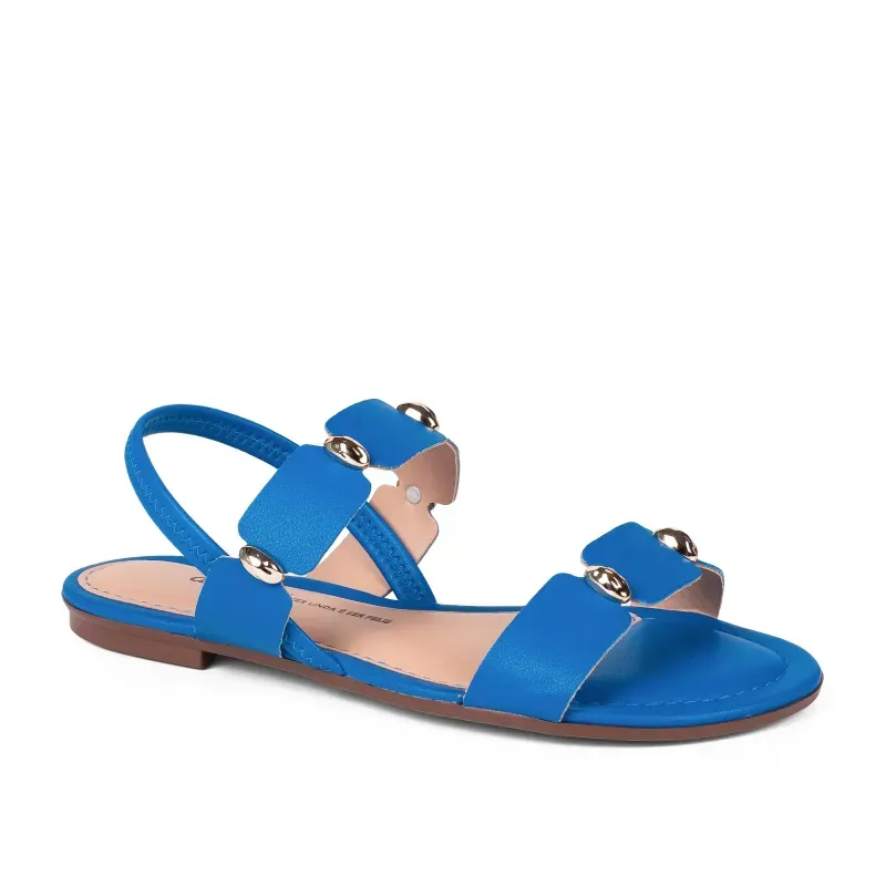 Sandália Rasteira Dakota Feminina Azul Rives 39