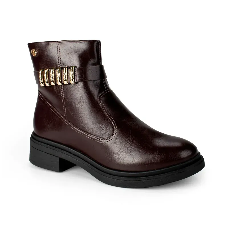 Bota Dakota Cano Curto Feminina Café 35