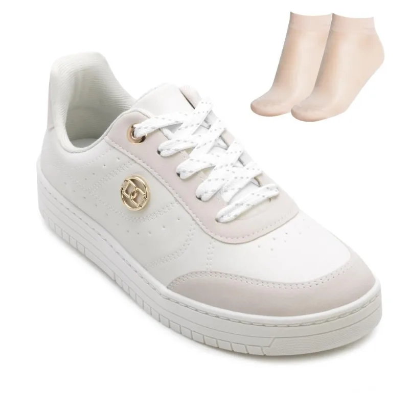 Tênis Casual Dakota CB e Meia DT26-D2651 35 / Creme/Branco