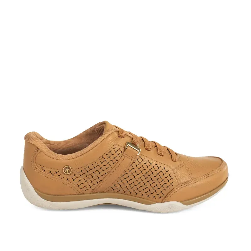 Tênis Kolosh Casual em Couro Caramelo 35