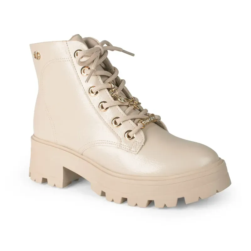 Bota Coturno Dakota Feminina Bege Claro 35