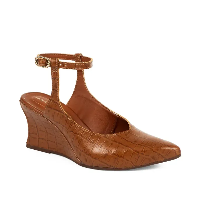 Slingback Tanara Feminino Anabela Caramelo 35