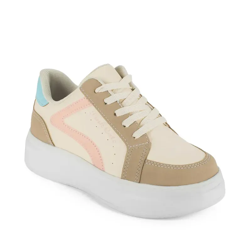 Tênis Pink Cats Feminino Urbano Bege Rosa Azul 27