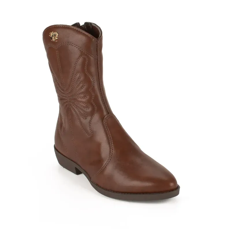 Bota Pink Cats Country Infantil Feminina Café 26